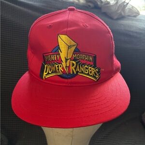 Vintage Red Mighty Morphin Power Rangers Snapback Hat